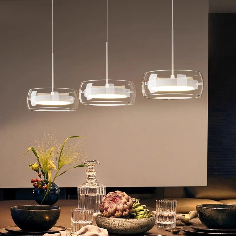 Modern LED Pendant Light Fixture for Living Room & Staircase - Adjustable Sizes
