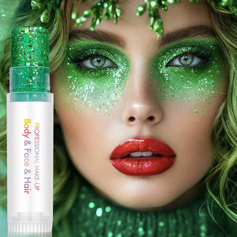 Body Glitter for Face & Body, Long-Lasting Non-Greasy Makeup, Halloween Party Essentials