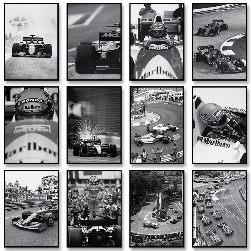 Racing Car Wall Art Canvas Poster - Sports Car Photography Home Decor
