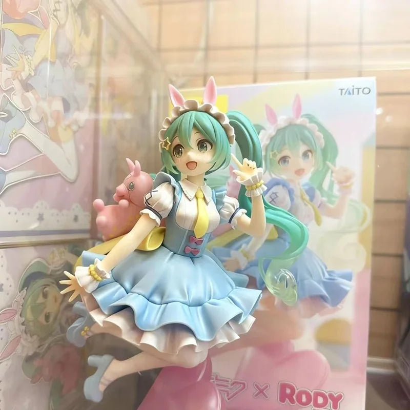 Anime Action Figurine Set - Hatsune Miku Standing & Sitting Models, Desktop Collectible Gift