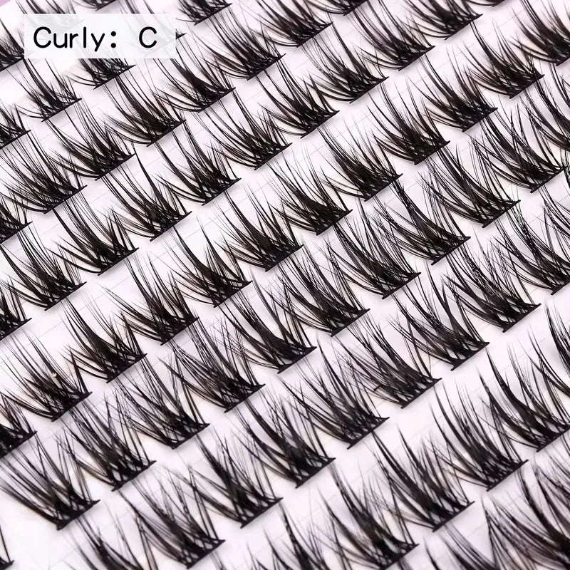 240PCS Eyelash Extension Clusters Kit - DIY False Lash Tools 10-16mm