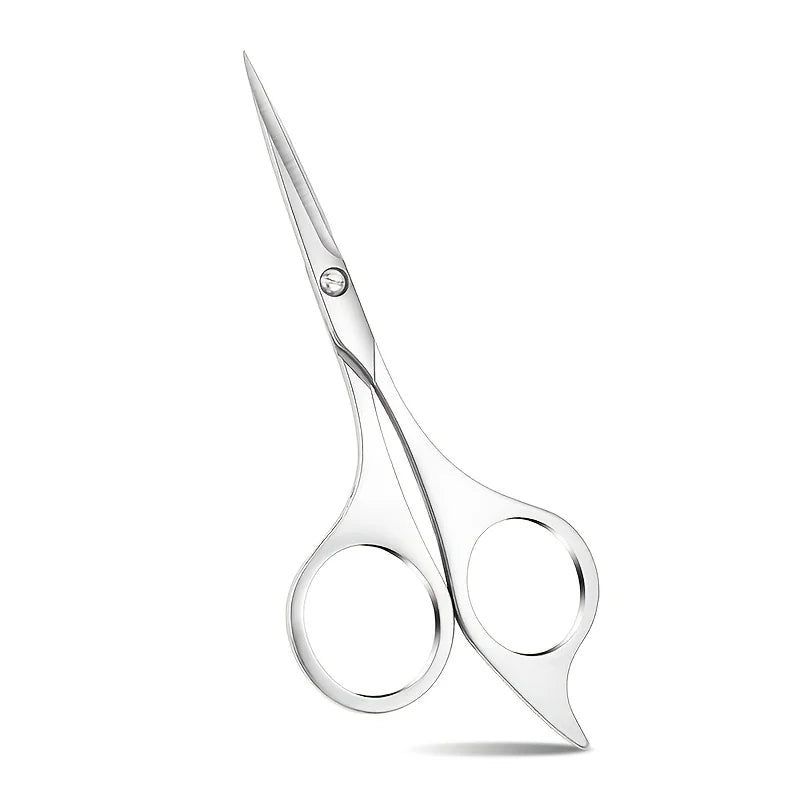 Stainless Steel Pointed Beard & Eyebrow Scissors - Sharp Makeup & Haircut Tools