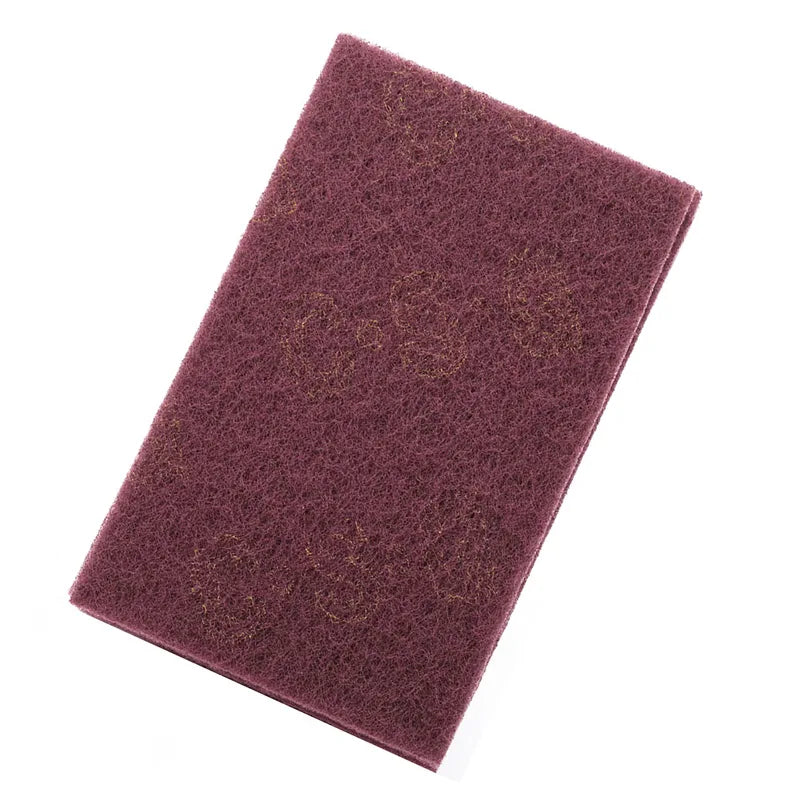5Pcs Abrasive Hand Scouring Pads for Cleaning and Polishing - Green & Red