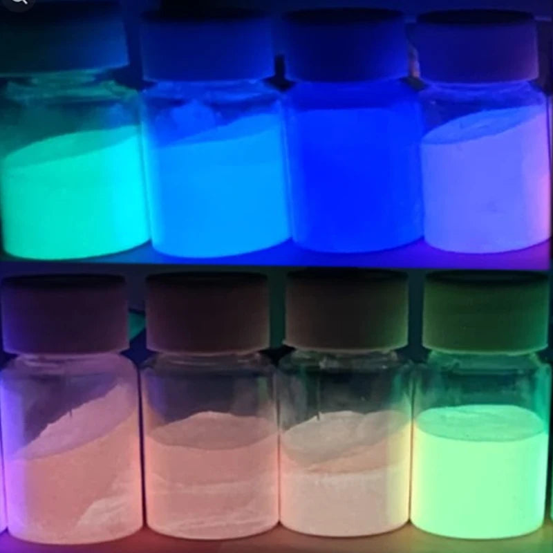 Luminous Nail Art Powder Set - 12 Colors Glow in Dark Neon Acrylic DIY