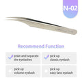 Anti-Static Eyelash Extension Tweezers - Professional Gold Stainless Steel for Volume Fans