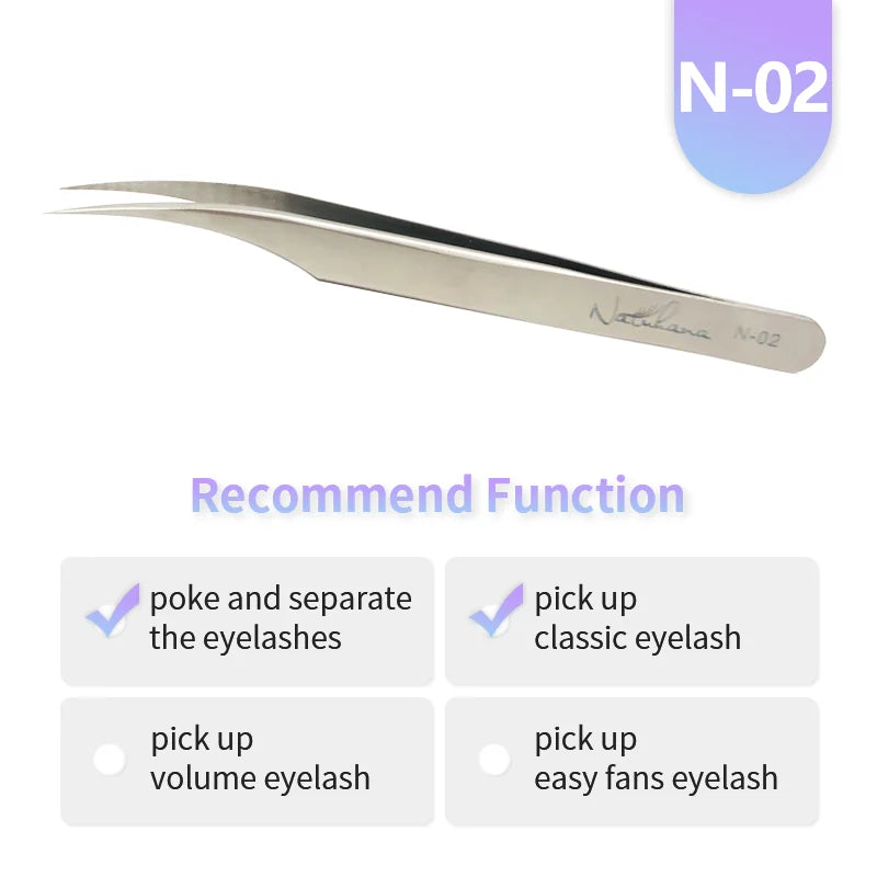 Anti-Static Eyelash Extension Tweezers - Professional Gold Stainless Steel for Volume Fans