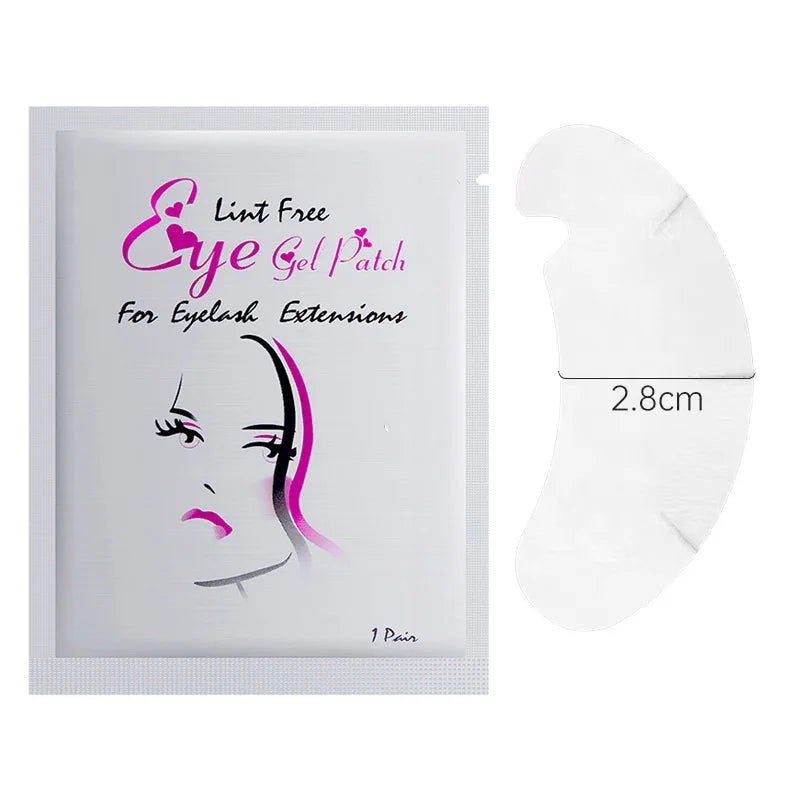 50 Pairs Eyelash Extension Hydrogel Eye Pads U-Shaped Gel Patches - Sensitive Skin