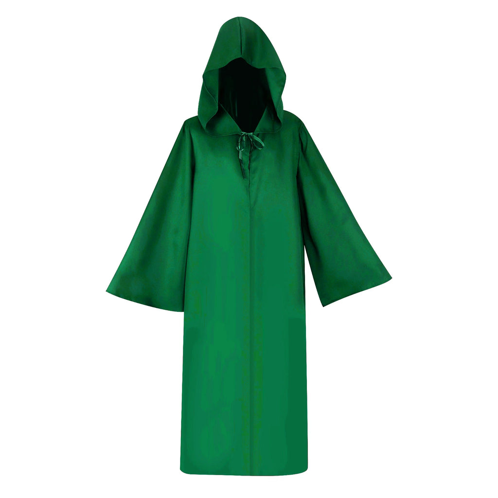 Medieval Monk Robe Cloak Costume for Halloween Cosplay Hooded Gown Priest Wizard