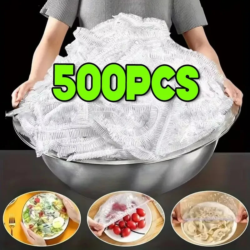 Disposable Food Cover Bags - Elastic Food Storage Wraps for Kitchen & Outdoors