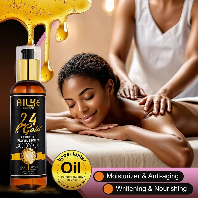 Whitening Skincare Set for All Skin Types with 24K Gold & Hydrating Benefits
