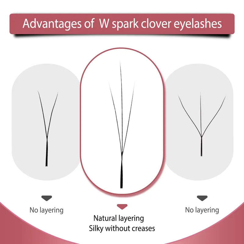 False Eyelash Extensions 3D/4D V Shape Premade Russian Volume Natural Lash Set