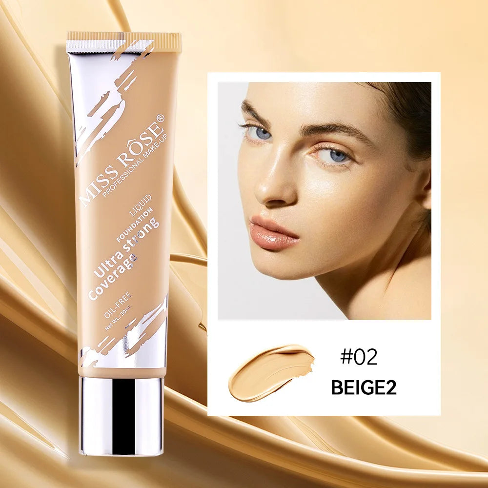Oil-Control Long-Lasting Foundation Cream with Buildable Coverage for Sweat-Proof, Non-Fading Facial Makeup
