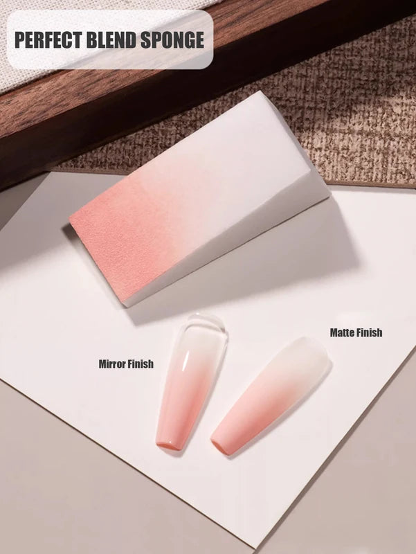 High Density Nail Gradient Sponge Set - White & Multi Color, Professional Nail Art Blending Kit