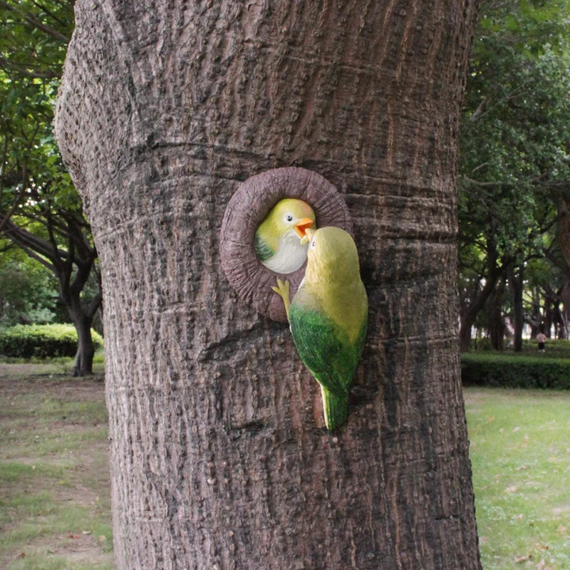 Bird Feeding Station for Garden Decor - Large Tree Mount, Wall Decoration, Mother's Day Gift