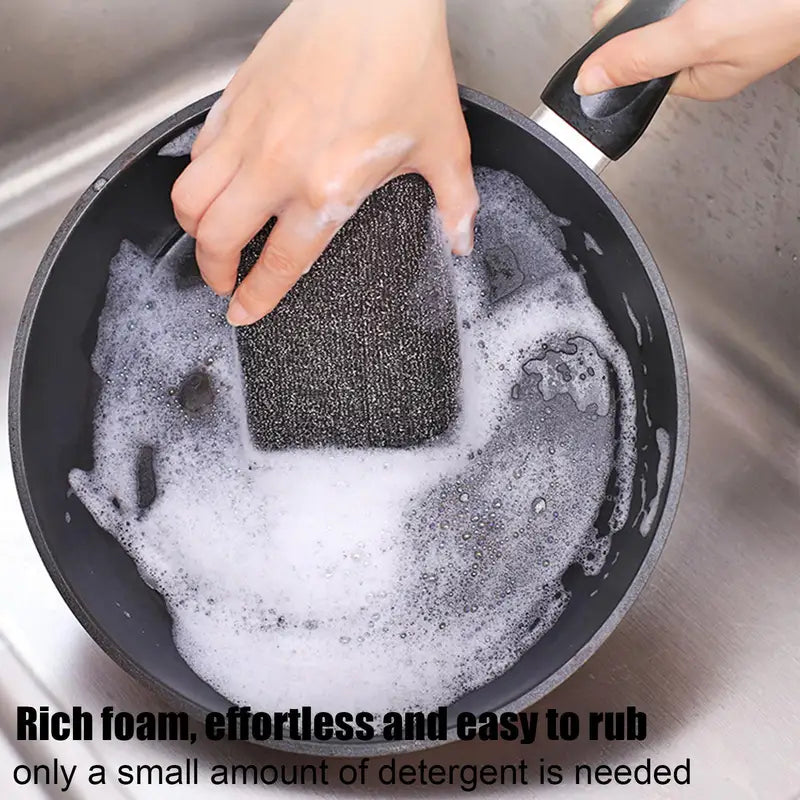 6-Pack Non-Scratch Dishwashing Sponge and Pot Brush Set - Household Cleaning Tools