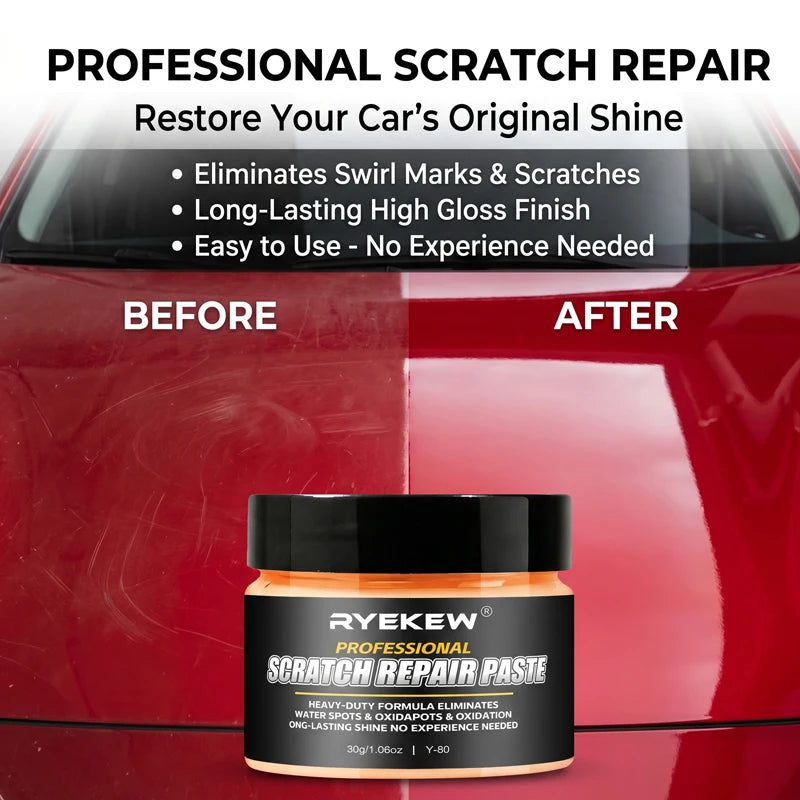 Car Scratch Remover Wax 30g - Quick & Easy Vehicle Paint Repair Kit