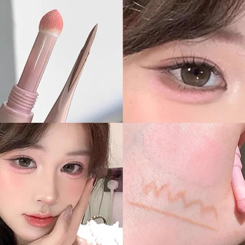 Double Headed Eyeliner Pen Waterproof Glitter Eyeshadow Makeup Tool