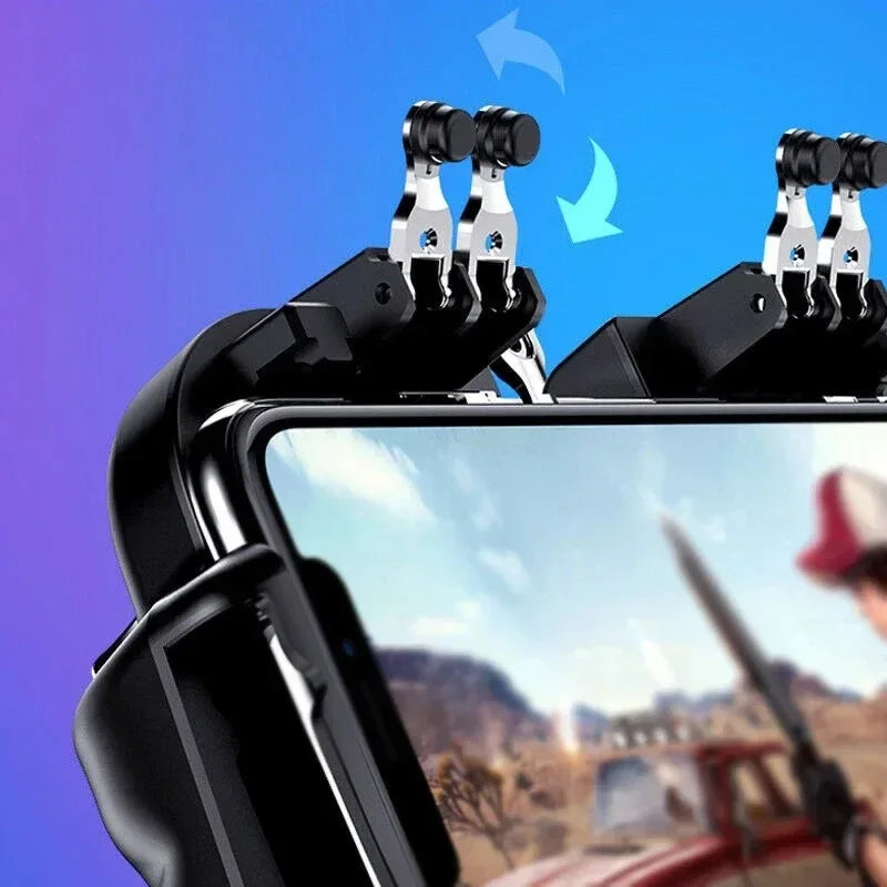 Mobile Game Controller Trigger Joystick for iOS & Android – 6 Finger PUBG Gamepad