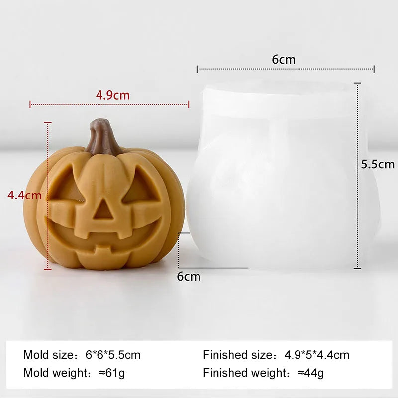 Halloween Ghost Pumpkin Silicone Mold for DIY Candle Soap Resin & Home Decor