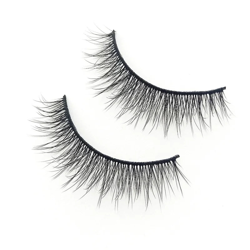 Reusable Self-Adhesive 3D Fluffy False Eyelashes Set - No Glue Needed, Multiple Styles