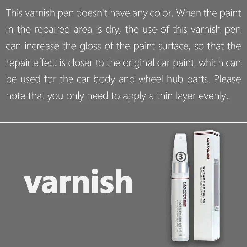 Car Paint Touch-Up Pen Kit for Scratch Repair Varnish Finish - Multiple Colors
