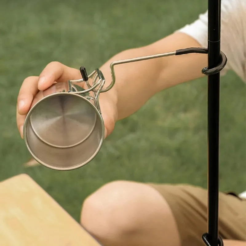 Outdoor Camping Light Hook Stainless Steel Tree Pole Hanger Non-slip Tent Lamp Accessory