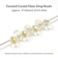 Colorful Czech Crystal Waterdrop Beads - Faceted DIY Jewelry Making Supplies