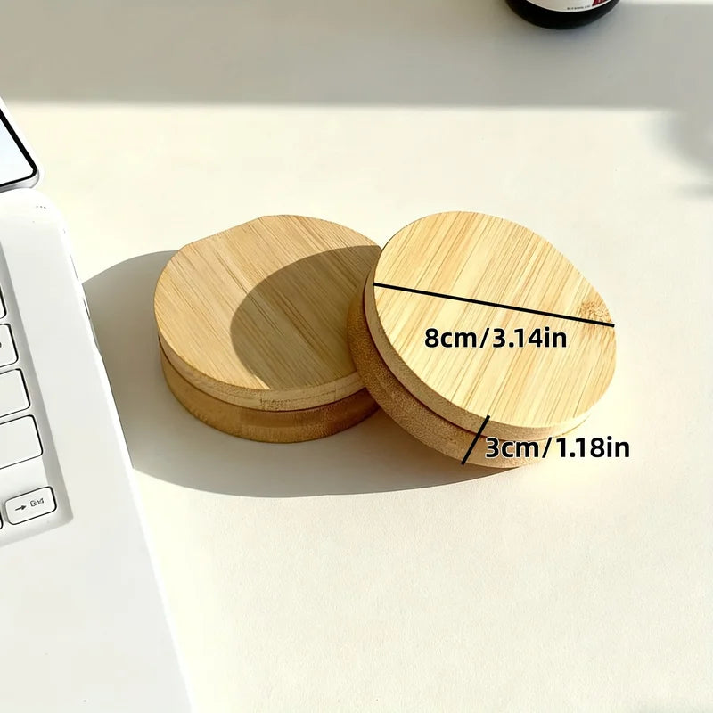 2pcs Wooden Makeup Mirror with Bamboo Frame - Stylish & Sturdy Vanity Mirrors