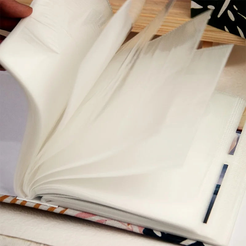 Large-Capacity Family Photo Album with 200 Pockets & Fabric Cover, 6 Inch