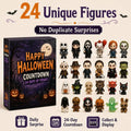 Halloween Advent Calendar 24 Days Countdown Horror Movie Mini Figures Set - Desktop Home Party Decoration