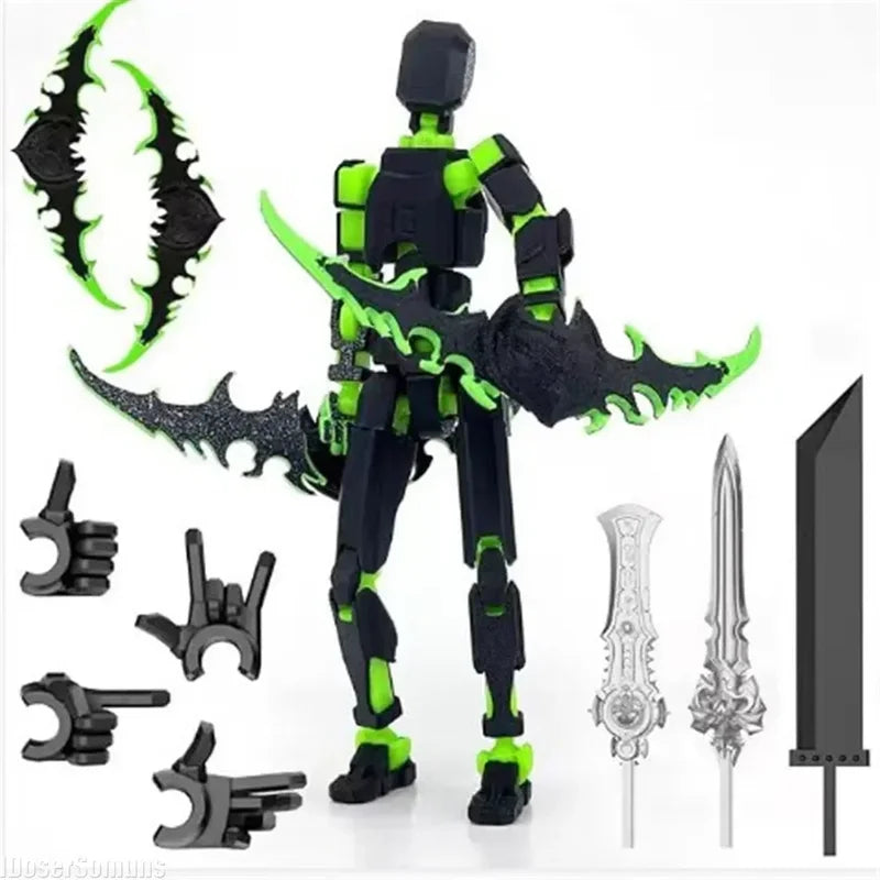 DIY 3D Printed Action Figure Toy Set Movable Shapeshift Robot for Boys
