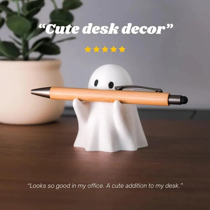 Ghost Pen Holder - Cute Desktop Organizer for Office & Home, Halloween Decor, Creative Gift