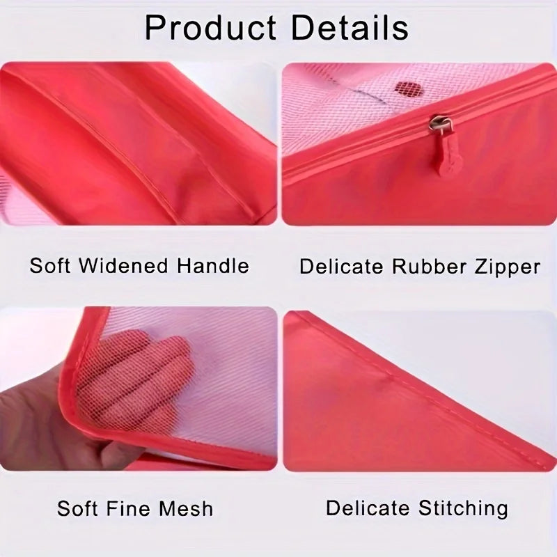 6-Piece Waterproof Travel Storage Bags Set for Clothes & Essentials