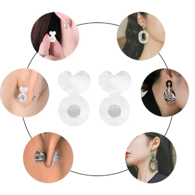 Large Earring Backings and Ear Lifters Acrylic Stopper for Jewelry Safety