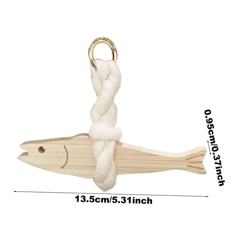 Fish Car Ornament Pollack Wall Art Wooden Door Pendant Hangable Decor