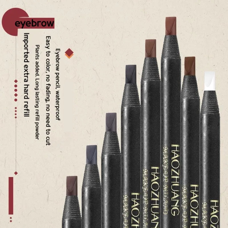 12PCS Waterproof Microblading Eyebrow Pencil Set - Natural, Long-Lasting, Easy to Apply