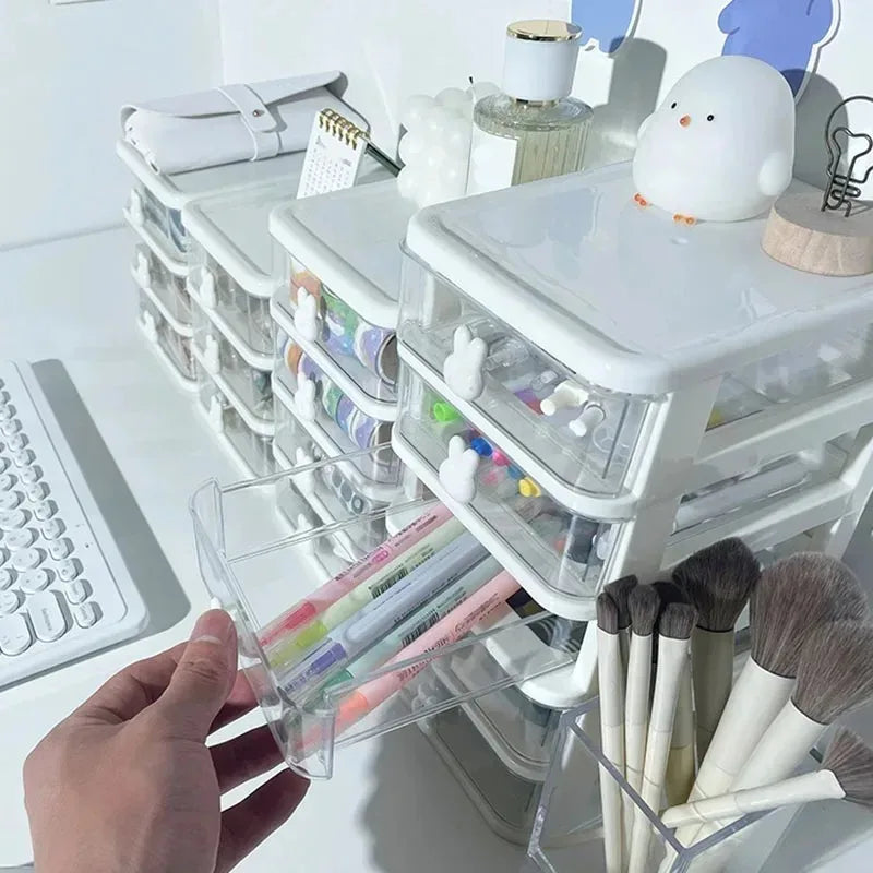 Multi-Color Household Desk Drawer Organizer Pen Hair Accessories Storage Box