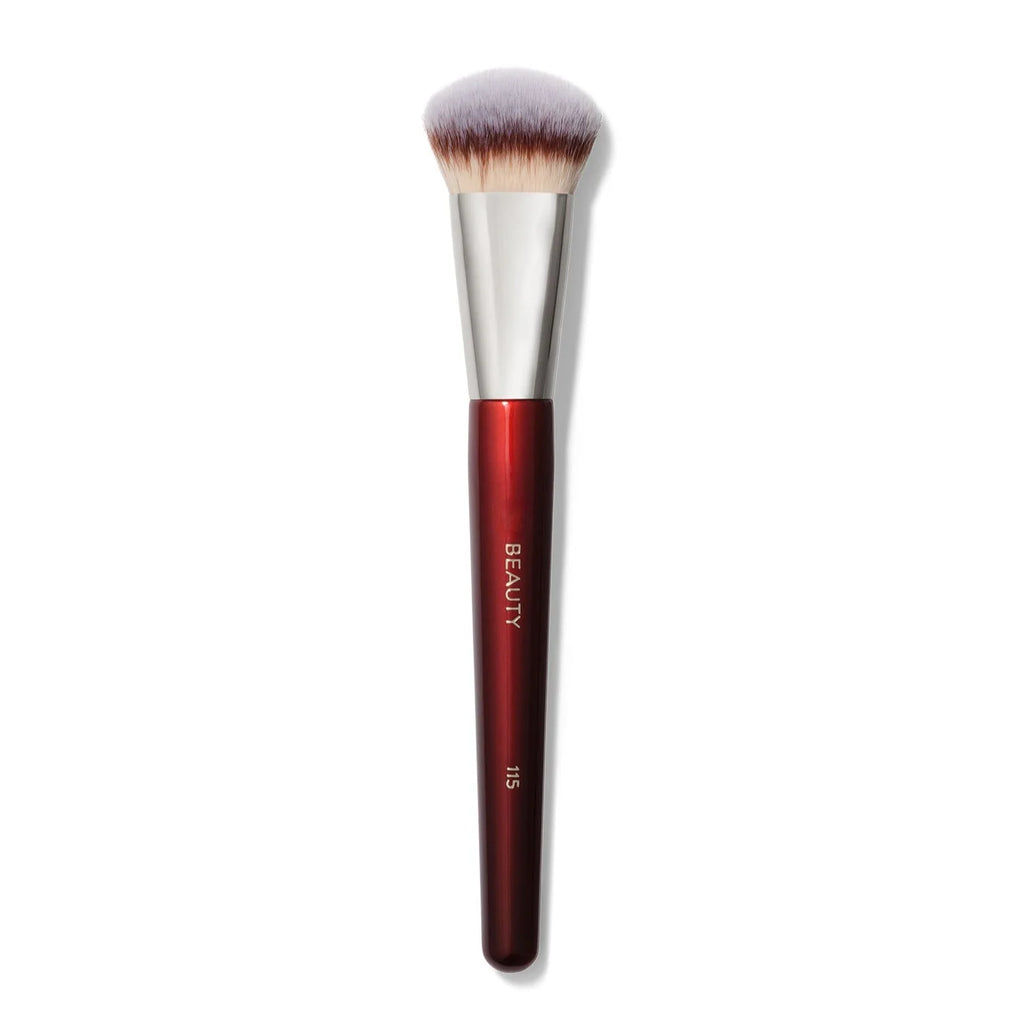 Makeup Brush Set with Dual-Sided Concealer Foundation and Complexion Brushes - Red, Gray, Black, Green