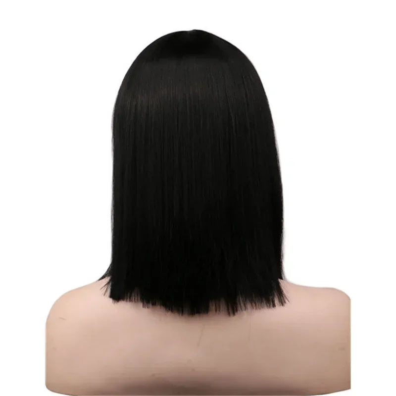 Anime Nico Robin Cosplay Wig - Black Cyan Heat-Resistant Synthetic Hair
