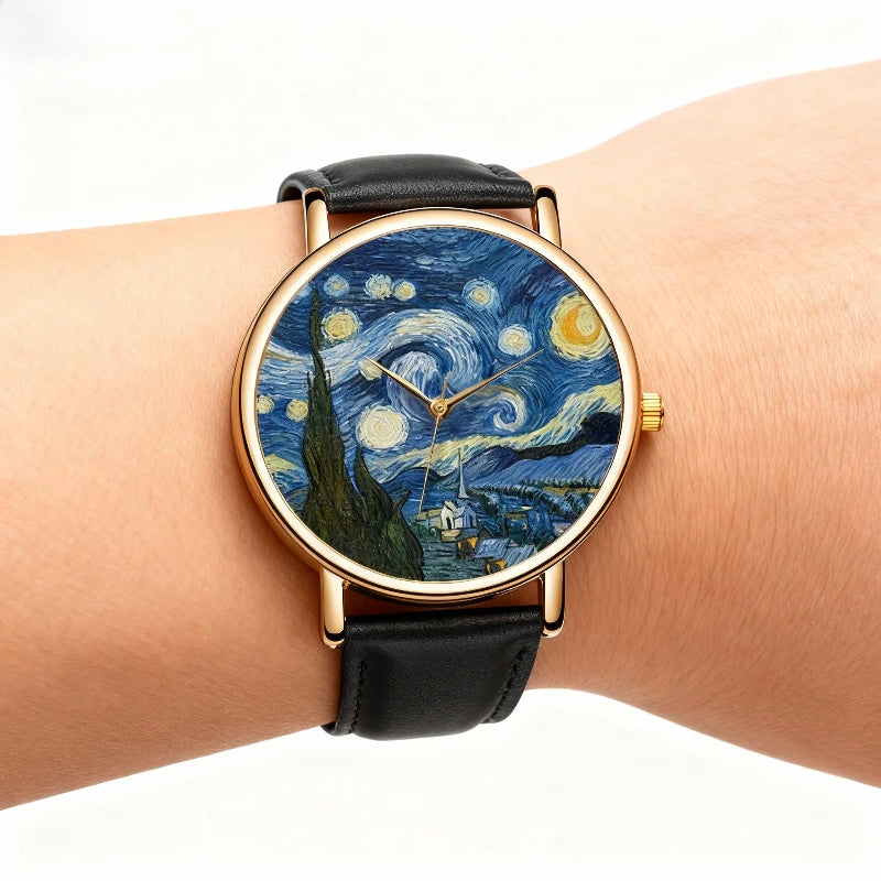 Fashion Women's Quartz Watch with Leather Strap - Elegant Casual Wristwatch