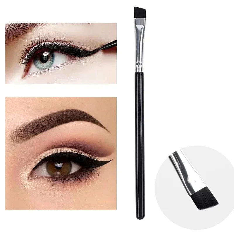 Angled Eyeliner Makeup Brush Set - Precise Eye Contour & Eyeshadow Tools