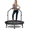 Foldable 40-Inch Fitness Rebounder Trampoline for Adults with Adjustable Handle
