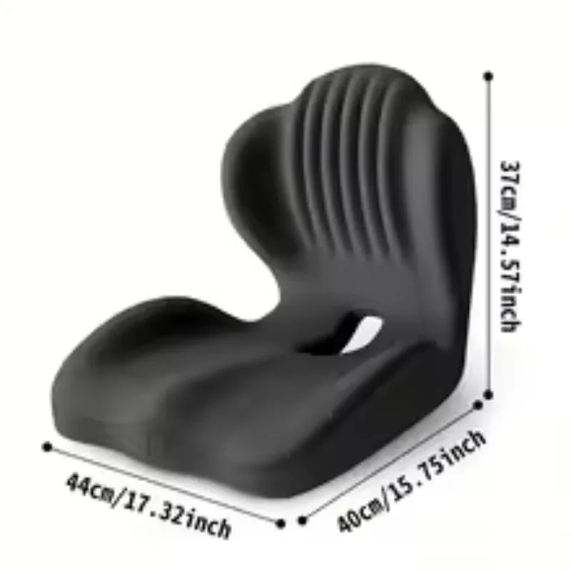 Memory Foam Lumbar Support Cushion - Ergonomic Back Pain Relief for Office & Car Seats