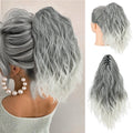 Synthetic Curly Claw Clip-In Ponytail Hair Extensions - Blonde Brown Short Hairpiece