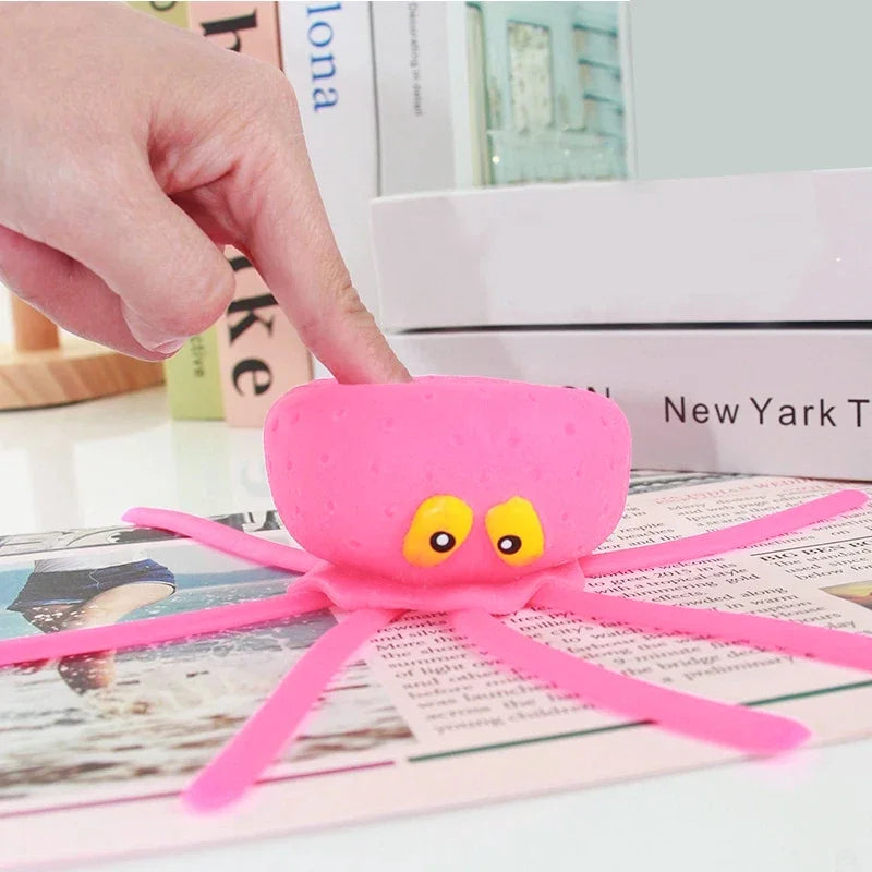 Baby Bath Toys Sponge Water Absorbing Octopus Stress Relief Water Play Toy for Children