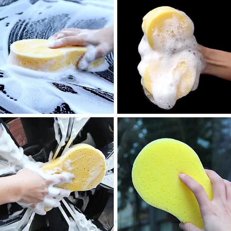 Large Honeycomb Car Wash Sponge Block - High-Density Foam Cleaning Tool