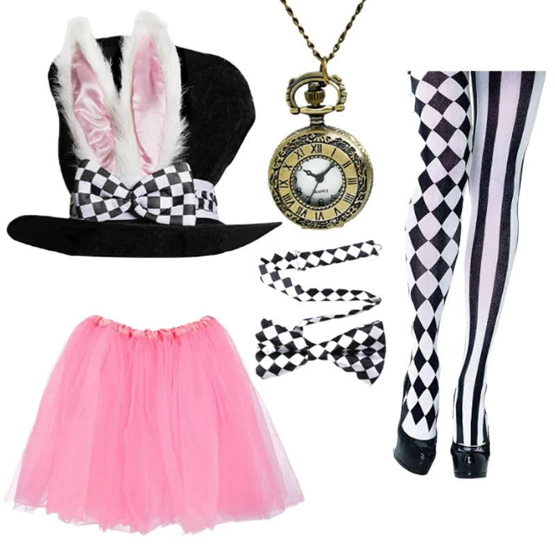 Halloween Bunny Top Hat Costume Accessory for Men Women - Fairy Tale Cosplay Hat