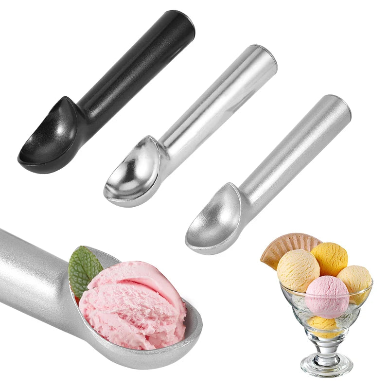 Stainless Steel Ice Cream Scoop - Non-Stick, Anti-Freeze, Portable Kitchen Tool