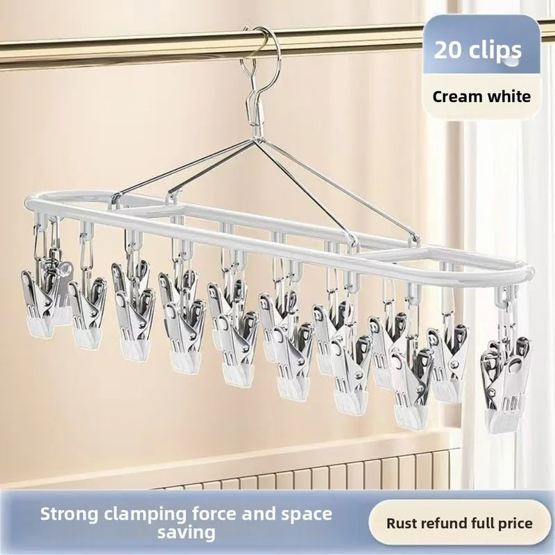 Stainless Steel Clothes Drying Rack Multi-Purpose Household Storage Organizer