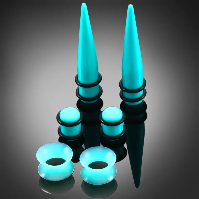 Acrylic Ear Piercing & Stretching Kit with Tapers and Expanders – Multiple Colors